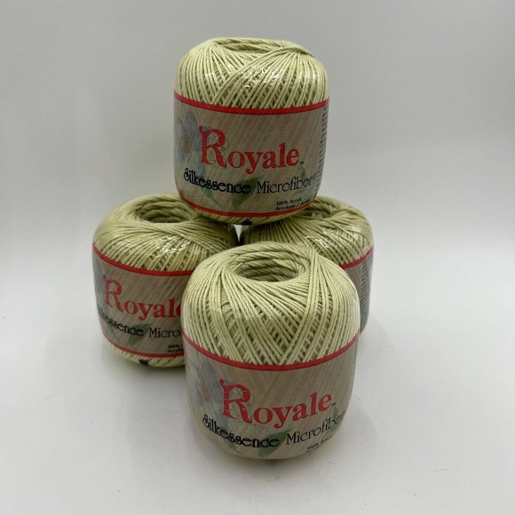 NEW! Royal Silkessence Microfiber 100% Acrylic Color light Yellow Green 4 Pack - Picture 2 of 8